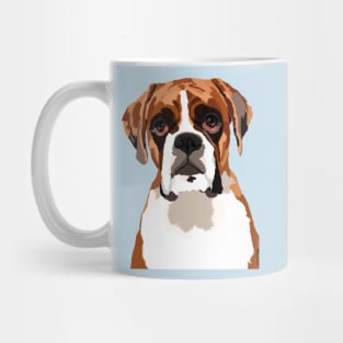 Boxer Dog Vector Style Cartoon Portrait Mug